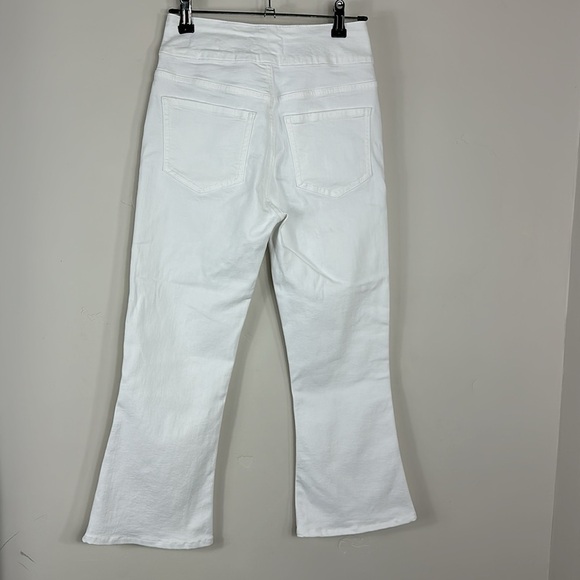 Frame Denim White Le Hardy Crop Flare Jeans 25 - Picture 7 of 10